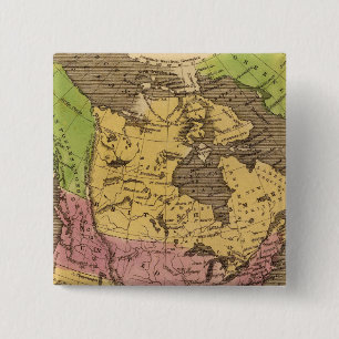 Nordamerika Handfarbener Atlasplan Button