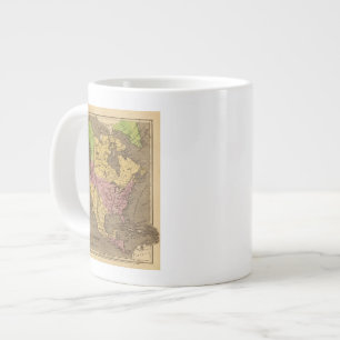 Nordamerika Handfarbener Atlasplan Jumbo-Tasse