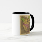 Nordamerika Handfarbener Atlasplan Tasse (VorderseiteRechts)