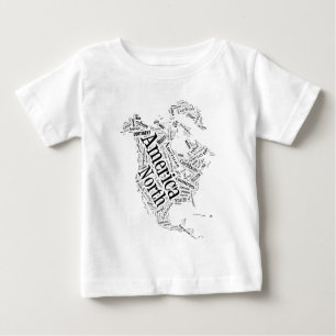 Nordamerika in Tagxedo Baby T-shirt