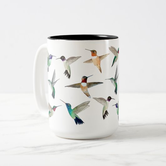 Nordamerika-Kaffeevögel Tasse (Vorderseite Links)