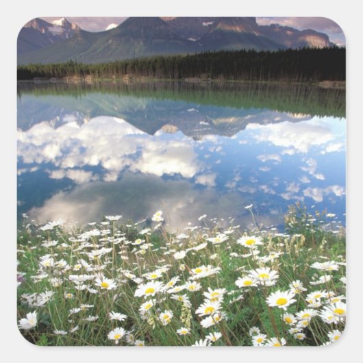 Nordamerika, Kanada, Alberta, Banff National 2 Quadratischer Aufkleber (Vorderseite)