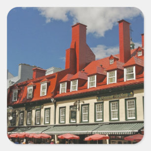 Nordamerika, Kanada, Quebec, Altstadt von Quebec. Quadratischer Aufkleber