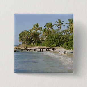 Nordamerika, Karibik, Dominikanische Republik. Button