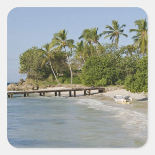 Nordamerika, Karibik, Dominikanische Republik Quadratischer Aufkleber