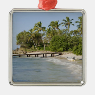 Nordamerika, Karibik, Dominikanische Republik. Silbernes Ornament