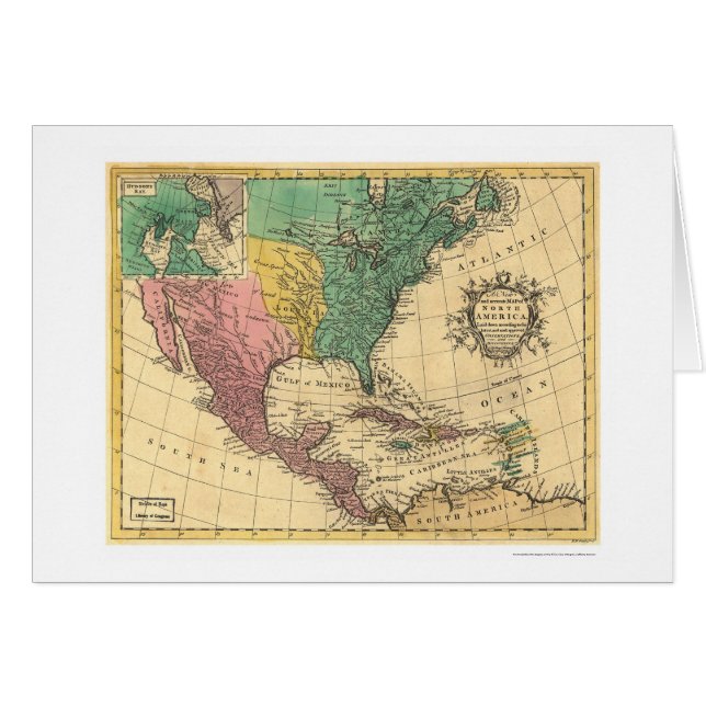 Nordamerika-Karte 1763 (Vorderseite (Horizontal))