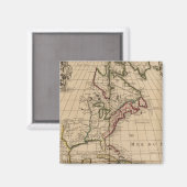 Nordamerika-Karte 2 Magnet (Vorderseite/Rückseite)