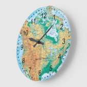 Nordamerika-Karte Große Wanduhr (Winkel)
