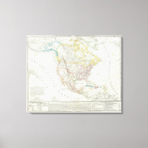 Nordamerika-Karte Leinwanddruck