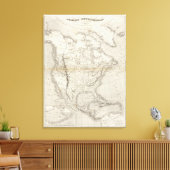 Nordamerika-Karte Leinwanddruck (Insitu (Wohnzimmer))