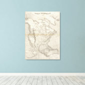 Nordamerika-Karte Leinwanddruck (Insitu (Holzboden))