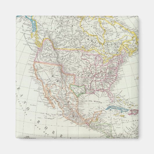 Nordamerika-Karte Magnet (Vorne)