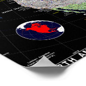Nordamerika-Karte Poster (Ecke)