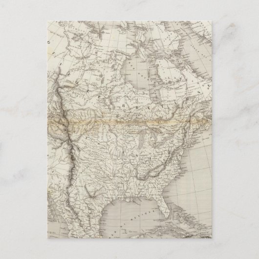 Nordamerika-Karte Postkarte (Vorderseite)