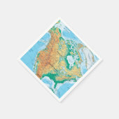 Nordamerika-Karte Serviette (Ecke)