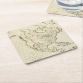 Nordamerika-Konturkarte Rechteckiger Pappuntersetzer (angewinkelt)