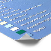 Nordamerika Land Use Map Poster (Ecke)