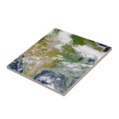 Nordamerika mit Rauch an Orten sichtbar. Fliese (Seite)