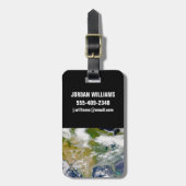 Nordamerika mit Rauch an Orten sichtbar. Gepäckanhänger (Vorderseite vertikal)