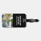 Nordamerika mit Rauch an Orten sichtbar. Gepäckanhänger (Rückseite horizontal)