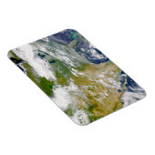 Nordamerika mit Rauch an Orten sichtbar. Magnet (Rechte Seite)