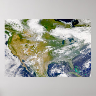 Nordamerika mit Rauch an Orten sichtbar. Poster