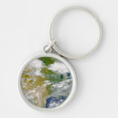 Nordamerika mit Rauch an Orten sichtbar. Schlüsselanhänger (Vorne)