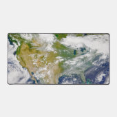 Nordamerika mit Rauch an Orten sichtbar. Schreibtischunterlage (Vorderseite)