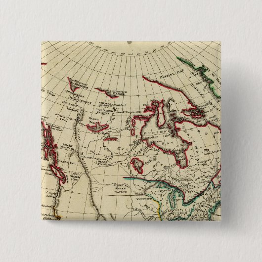 Nordamerika mit umrissenen Grenzen Button (Vorderseite)
