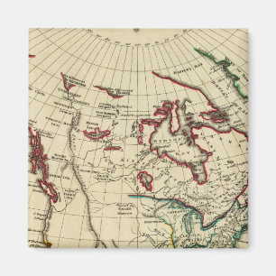 Nordamerika mit umrissenen Grenzen Magnet