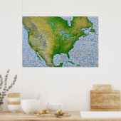 Nordamerika-Mosaik Poster (Küche)