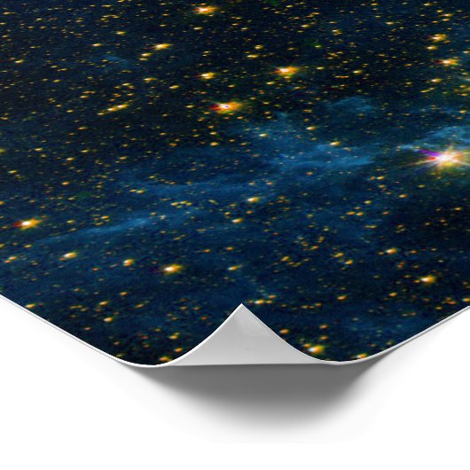 Nordamerika Nebula Infrared Blue Value Poster (Ecke)