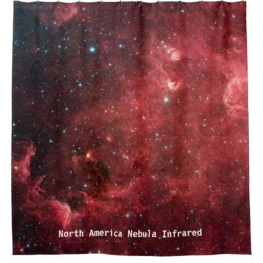 Nordamerika Nebula Infrarot Duschvorhang (Vorderseite)