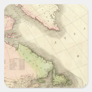 Nordamerika Nordost Quadratischer Aufkleber