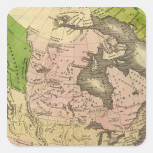 Nordamerika Olney Map Quadratischer Aufkleber