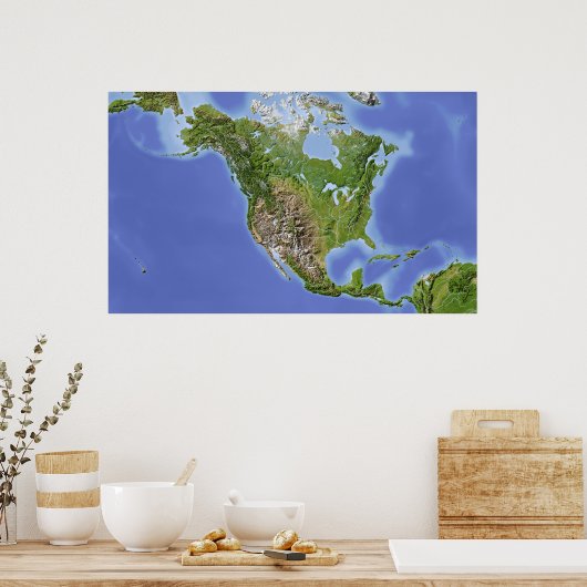 Nordamerika Poster (Küche)