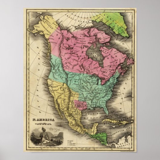 Nordamerika Poster (Vorne)