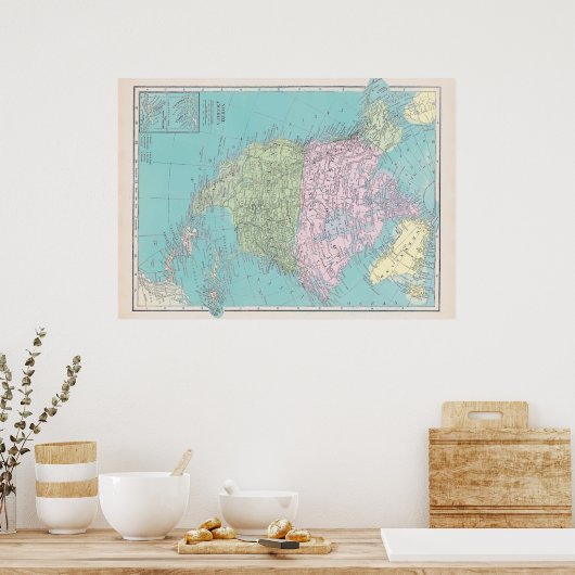 Nordamerika Poster (Küche)