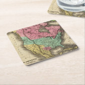 Nordamerika Rechteckiger Pappuntersetzer (angewinkelt)