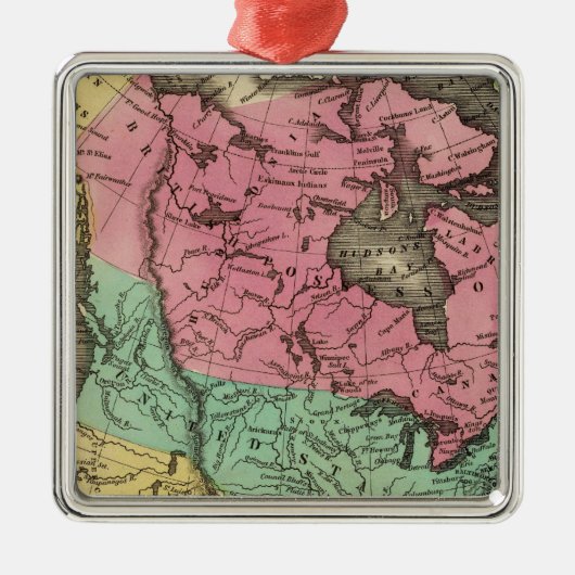 Nordamerika Silbernes Ornament (Vorne)