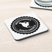 Nordamerika-Stempel Getränkeuntersetzer (Linke Seite)