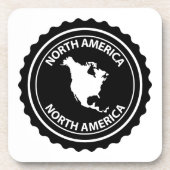 Nordamerika-Stempel Getränkeuntersetzer (Vorderseite)