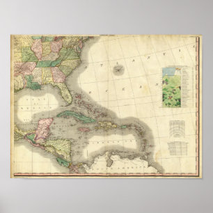 Nordamerika Südosten Poster