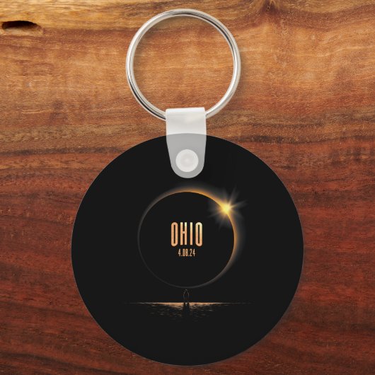 Nordamerika Total Solar Eclipse 2024 Schlüsselanhänger (Vorderseite)