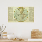 Nordamerika und Südamerika Poster (Küche)