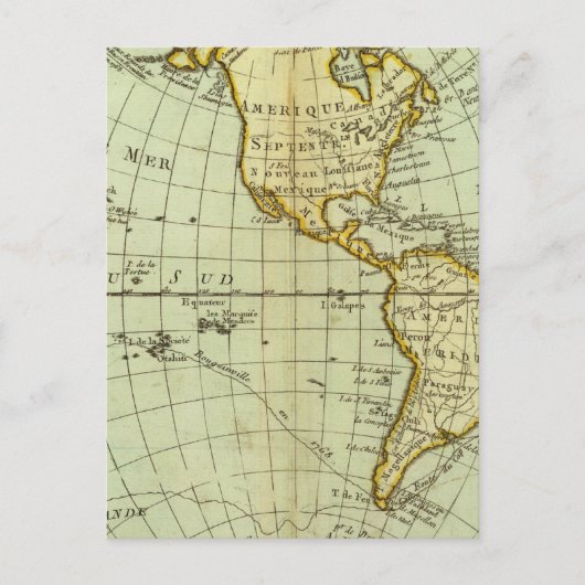 Nordamerika und Südamerika Postkarte (Vorderseite)