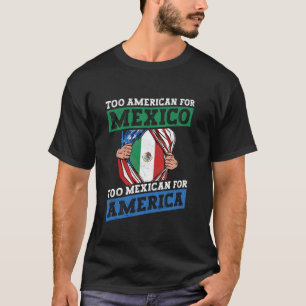Nordamerika USA Amerikanische Flagge Mexiko Hispan T-Shirt