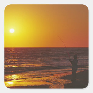 Nordamerika, USA, Florida, Sanibel Island. Quadratischer Aufkleber