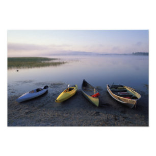 Nordamerika, USA, ME, Boote am Ufer von Fotodruck